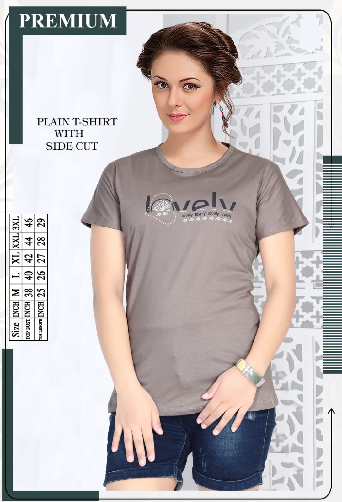 Vol At 0305 Cotton Silicon Summer Special  Ladies T Shirt Wholesale Online
